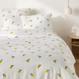 Citron 50% Recycled Cotton Duvet Set with Square Pillowcase - thumbnail 1