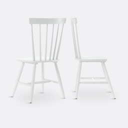 Set of 2 Jyko Spindle Back Chairs in Solid Rubberwood - thumbnail 2