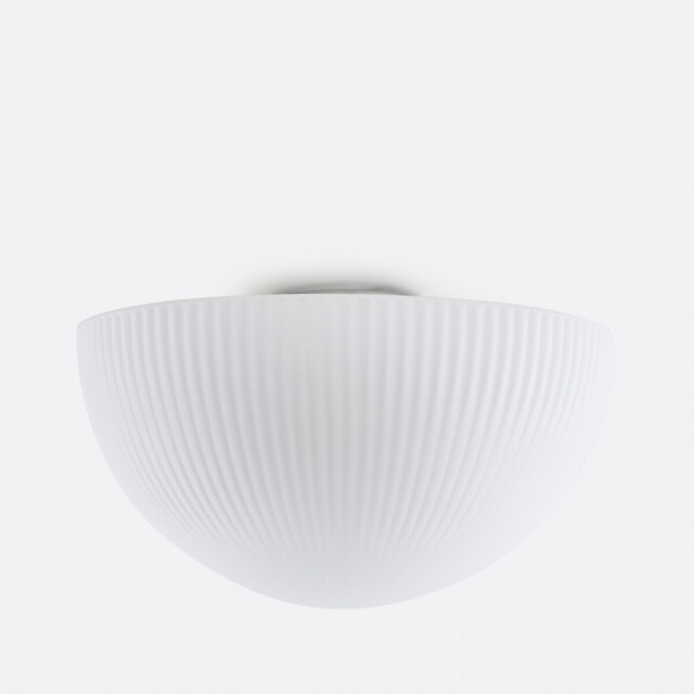 Loulou Ceiling Or Wall Light in Grooved Opaline Glass, Diameter 33cm - image 1