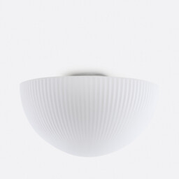 Loulou Ceiling Or Wall Light in Grooved Opaline Glass, Diameter 33cm - thumbnail 1
