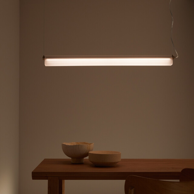 Strozzi Glass and Steel Tube Ceiling Light - image 1
