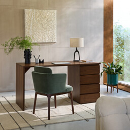 Working Walnut Veneer Desk Tray, Length 150cm - thumbnail 2