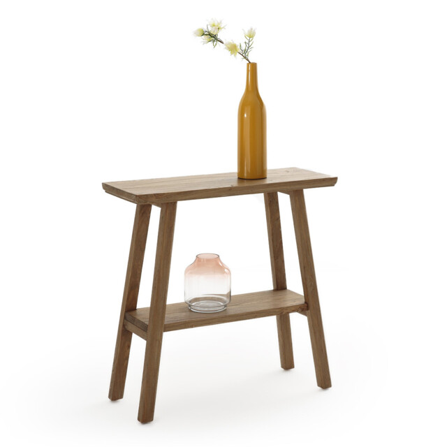 Asayo Solid Elm Two Tier Console Table - image 1
