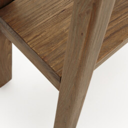 Asayo Solid Elm Two Tier Console Table - thumbnail 3