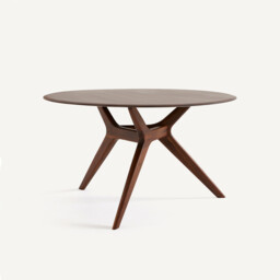 Maricielo Round Solid Walnut Table - thumbnail 3