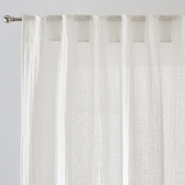 Elki Cotton Muslin/Linen Curtain with Concealed Tab Top - image 1