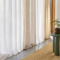 Elki Cotton Muslin/Linen Curtain with Concealed Tab Top - thumbnail 3