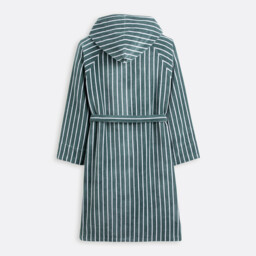 Bagno Striped Velvet Terry Hooded Bathrobe 450g - thumbnail 2