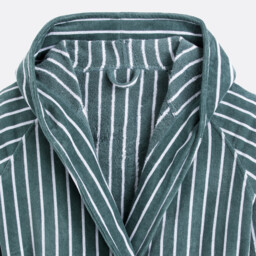 Bagno Striped Velvet Terry Hooded Bathrobe 450g - thumbnail 3