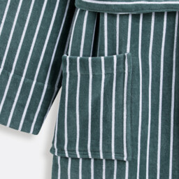 Bagno Striped Velvet Terry Hooded Bathrobe 450g - thumbnail 4