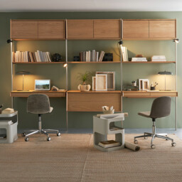 Archivita XL Desk in Oak Veneer L110cm - thumbnail 2