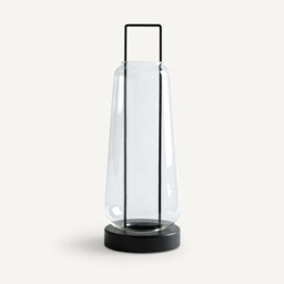 Yoroko H53cm Glass and Metal Lantern