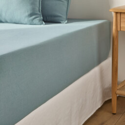 Marnie Fitted Sheet in Washed Cotton/Linen, 30cm Flap
