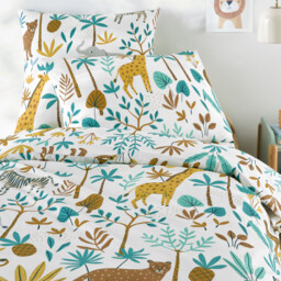 Jungle Animal Print 30% Recycled Cotton Child's Duvet Cover - thumbnail 1