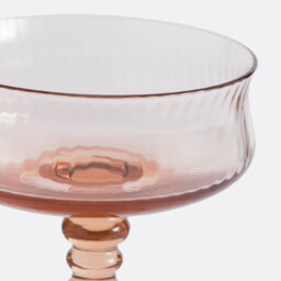 Set of 2 Brissa Champagne Glasses in Ribbed Glass - thumbnail 4