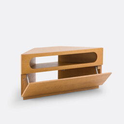 Vonti Oak Veneer Corner TV Cabinet - thumbnail 4