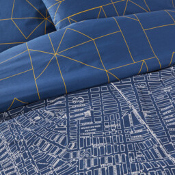 Dwight Geometric New York Cotton Duvet Cover - thumbnail 2