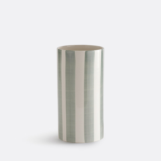 Jaoma Striped Ceramic Vase, H25cm - image 1