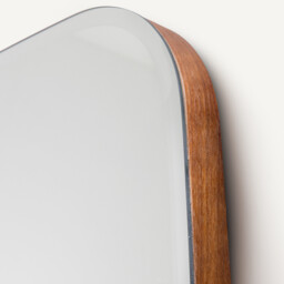 Nella Asymmetric Mirror with Walnut Shelf H170cm - thumbnail 3
