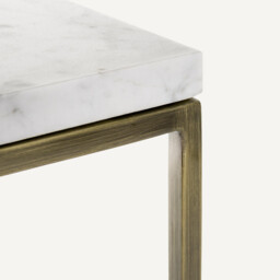 Mahaut Aged Brass & Marble Console Table - thumbnail 2