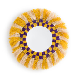 My Beautiful Mirror 90cm Diameter Coloured Raffia Mirror