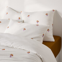 Ariette Embroidered Cotton Vintage Pillowcase - thumbnail 4
