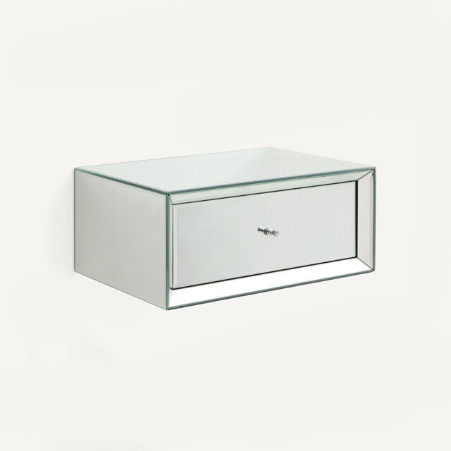 Khonsou MDF Mirrored Wall-Mounted Bedside Table - image 1