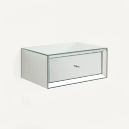 Khonsou MDF Mirrored Wall-Mounted Bedside Table - thumbnail 1