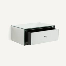 Khonsou MDF Mirrored Wall-Mounted Bedside Table - thumbnail 4