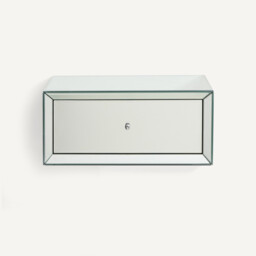 Khonsou MDF Mirrored Wall-Mounted Bedside Table - thumbnail 3