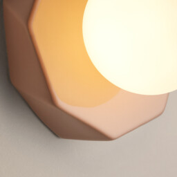 Holi Ceramic/Opaline Glass Faceted Wall Light Or Ceiling Light - thumbnail 4