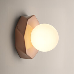 Holi Ceramic/Opaline Glass Faceted Wall Light Or Ceiling Light - thumbnail 3