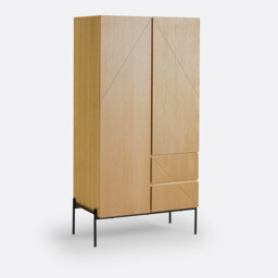 Lodge 2-Door Wood Veneer Wardrobe