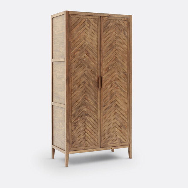 Nottingham 2-Door Solid Pine Wardrobe - image 1