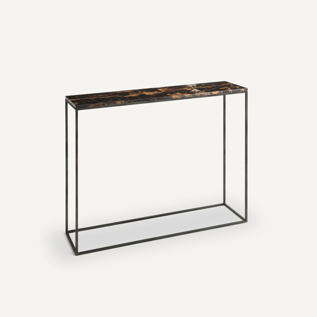 Ambrette L90cm Amber Marble & Metal Console Table - image 1