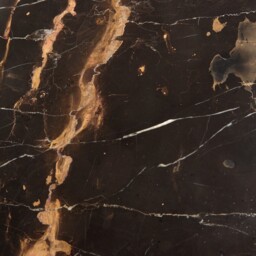 Ambrette L90cm Amber Marble & Metal Console Table - thumbnail 2