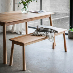 Uttara Scandi Oak 3 Seater Dining Bench (130 cm) - thumbnail 1