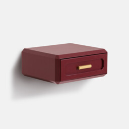 Pauli Lacquered Wall-Mounted 1-Drawer Bedside Table - thumbnail 1