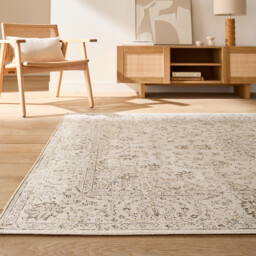 Diona Printed Used Effect Vintage Rug - thumbnail 1