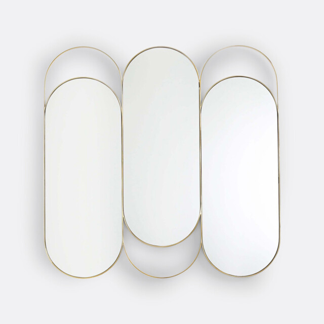 Alama Brass Triptych Mirror - image 1
