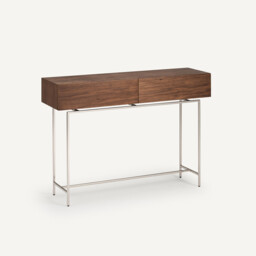 Oreko 2-Drawer Walnut Console Table