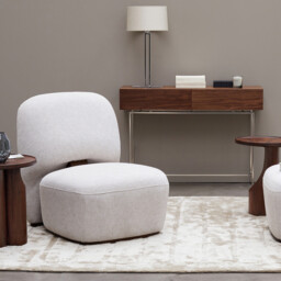 Oreko 2-Drawer Walnut Console Table - thumbnail 2