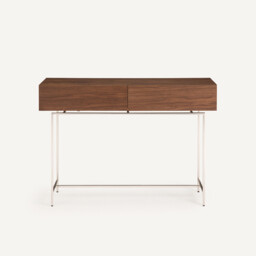 Oreko 2-Drawer Walnut Console Table - thumbnail 4