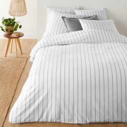 Pia Striped 100% Cotton Duvet Cover - thumbnail 1