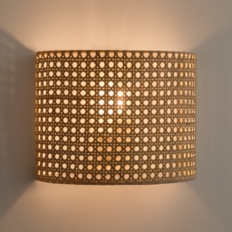 Dolkie Rattan Cane Wall Light - thumbnail 2