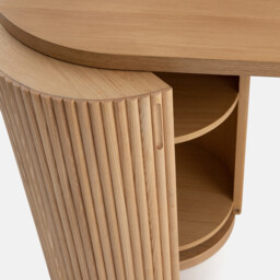 Genna Organically Shaped Desk with 1 Door - thumbnail 4
