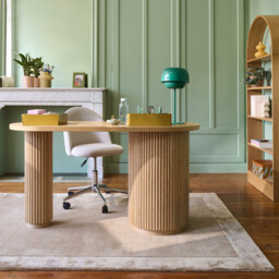 Genna Organically Shaped Desk with 1 Door - thumbnail 3