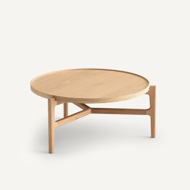 Alyasa Oak Veneer Coffee Table Diameter 74cm - image 1