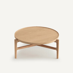 Alyasa Oak Veneer Coffee Table Diameter 74cm - thumbnail 4