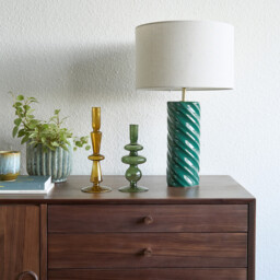 Chilava 25cm High Glass Candlestick - thumbnail 2
